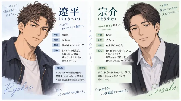 キャラ紹介、遼平と宗介