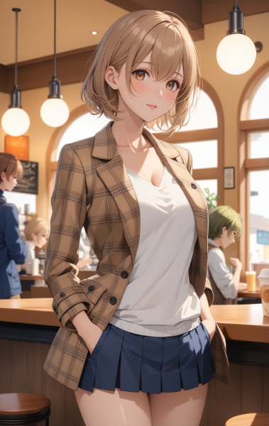 美女とカフェデート