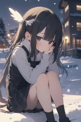 寒い…。