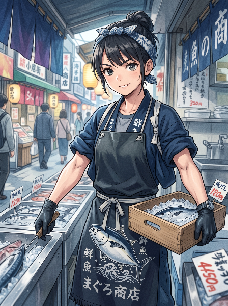 魚屋の看板娘