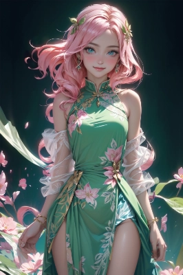 pink and green theme
