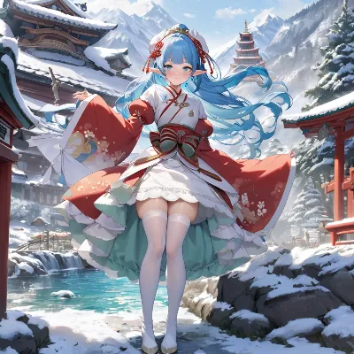 雪のお昼