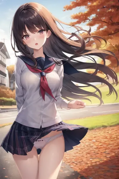 (秋)風のいたずら