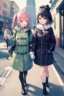 冬の街＆田舎道を歩く