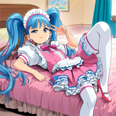 ちょっとお疲れの青髪さん