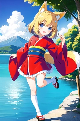 可愛い狐少女のサムネイル