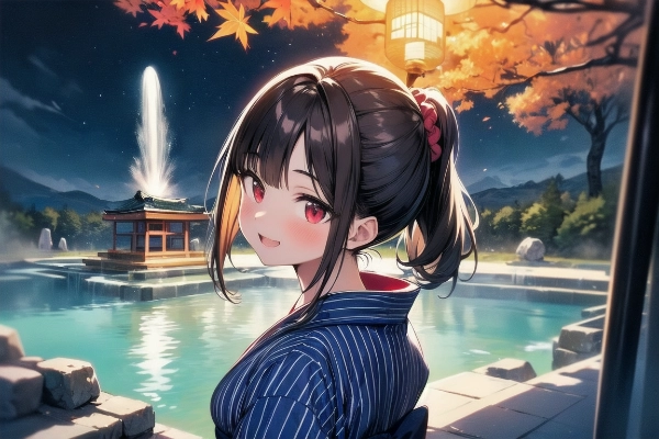 温泉街外れの名所