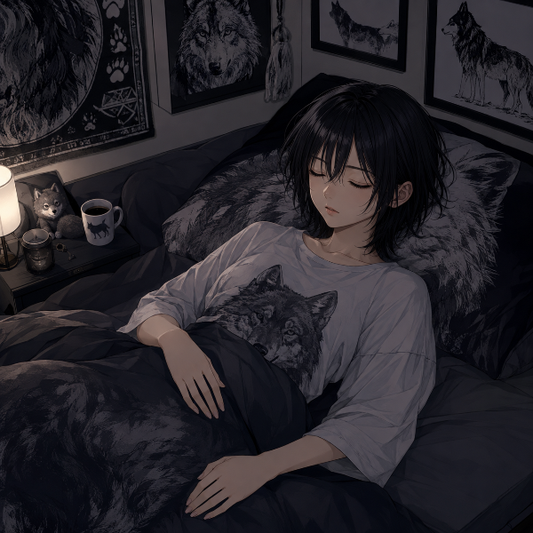 おやすみ🌙（ウルフちゃん）