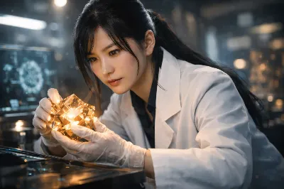 輝くクリスタルの秘密を探る夜