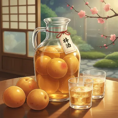 春風に揺れる梅酒の記憶