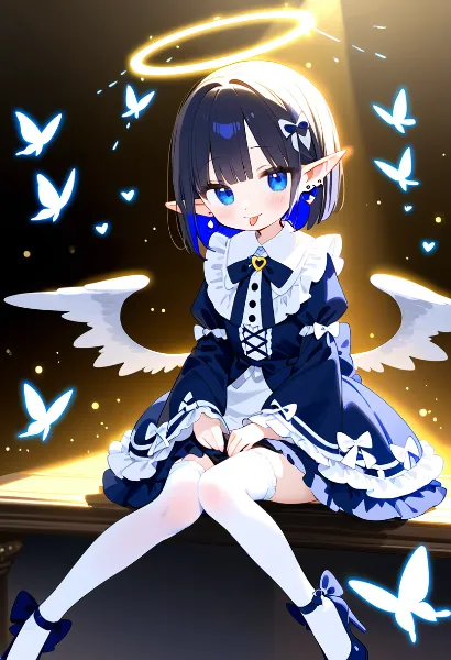 小さな天使エルフの秘密の微笑み