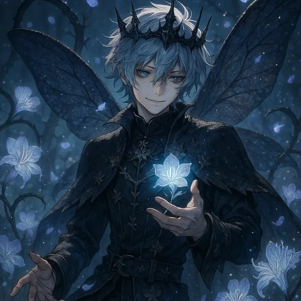 青い花の守護者、闇の妖精王子