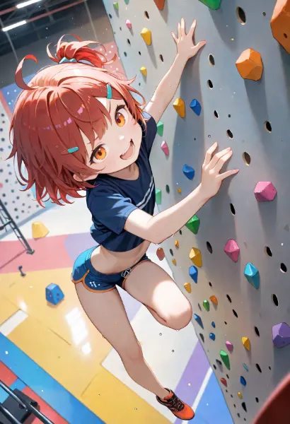 一山いくら・ボルダリングに挑戦