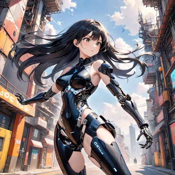 ネオン街のサイバネティック戦士