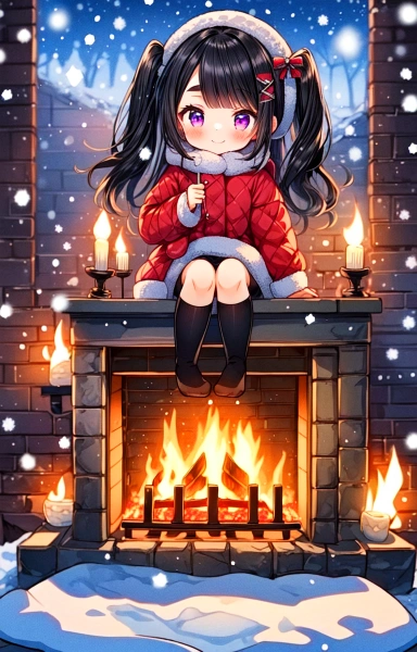 暖炉とうちの子！！