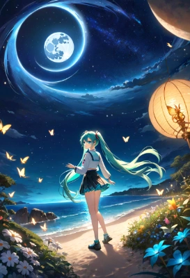 ミクと宇宙に一番近い海辺