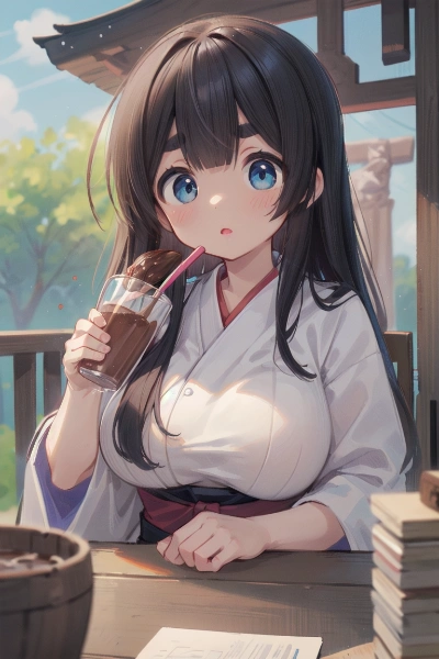 ココア、飲んじゃいますよ？