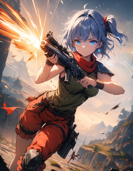 青い髪の女の子