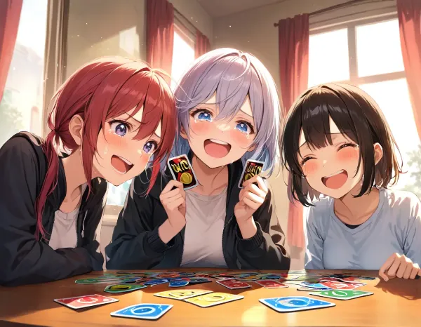笑顔弾けるUNOの熱戦！友情の瞬間