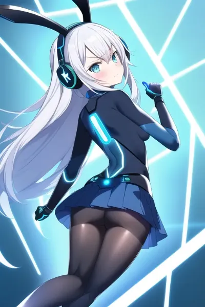 cyber blue rabbit girl_05