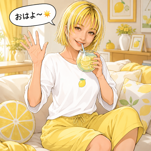 おはよ〜☀️（レモンちゃん）