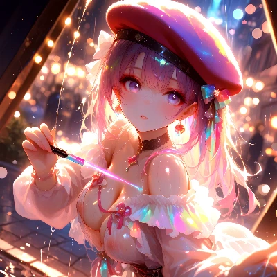 雨濡れた絵師