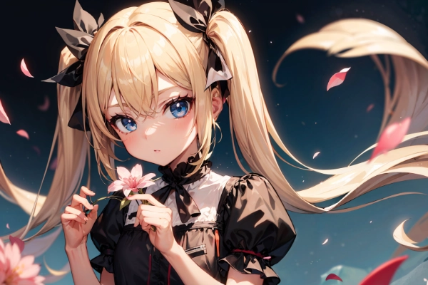 金髪ちゃんと花占い