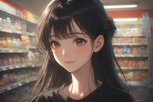 夕暮れコンビニの優しい出会い