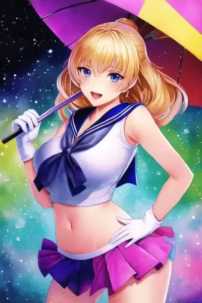 巫女風セーラー戦士と飴です。