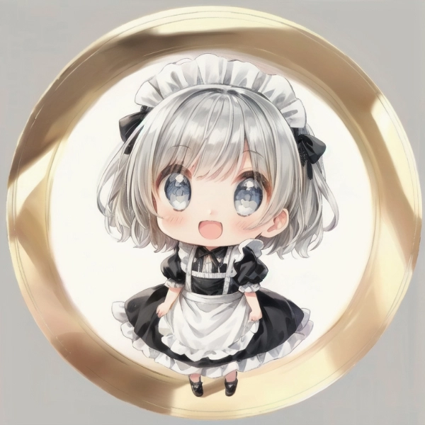 銀食器とメイドちゃん