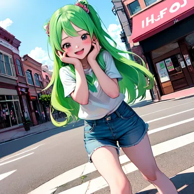 髪の色がスライムっぽい