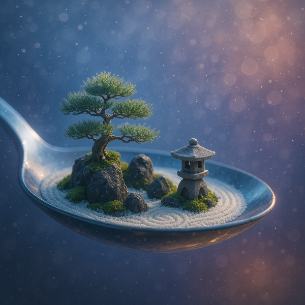 スプーンに浮かぶ禅の小宇宙