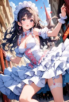 街を駆けるカンカンダンサー