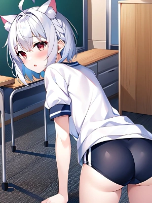 ネコミミ × 体操服