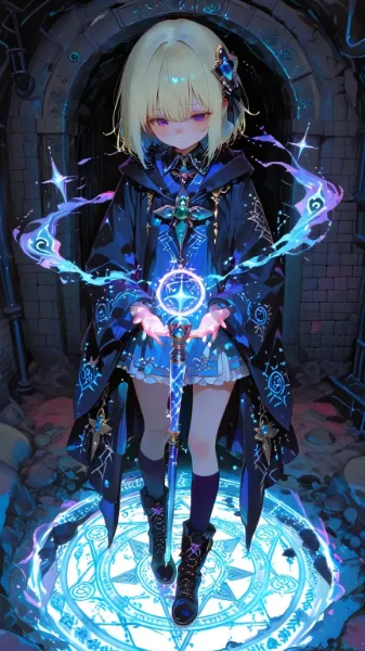 地下迷宮の魔法少女