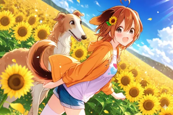 ボルゾイくんと遊ぼう！