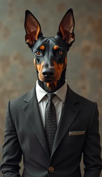 ビジネスマンのドーベルマン