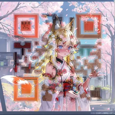 QRコード練習１０　桜舞う季節