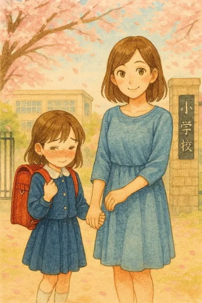 桜の下の恥ずかし入学