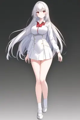 白髪女の子立ち絵