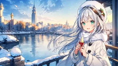 雪景色の朝