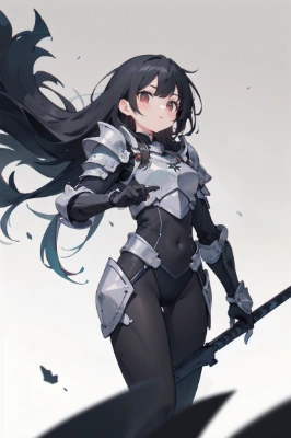 girl, tight armor.