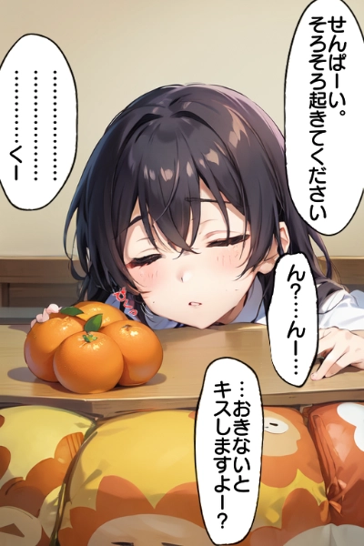 １コマ漫画（先輩と僕③）