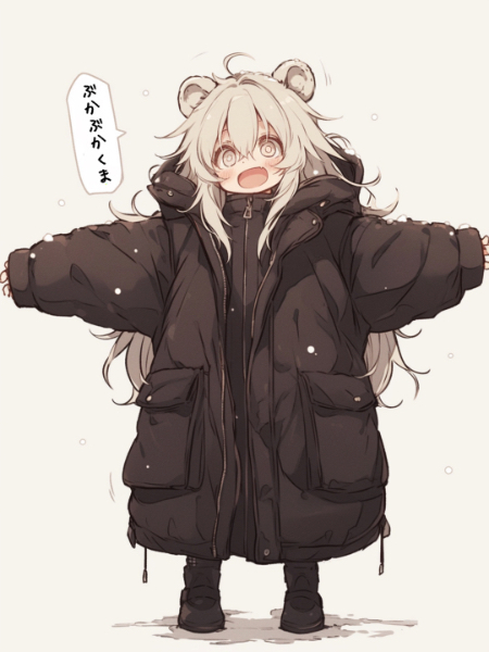 ぶかぶかジャケット✖︎くま娘🐾