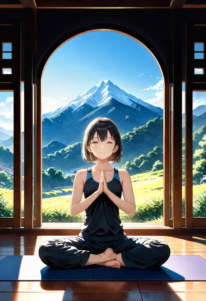 山間の寺で紡ぐ静かな瞑想