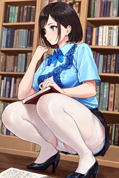 図書館の隠された謎を追う少女