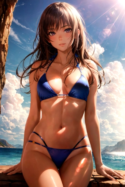 寒いから水着