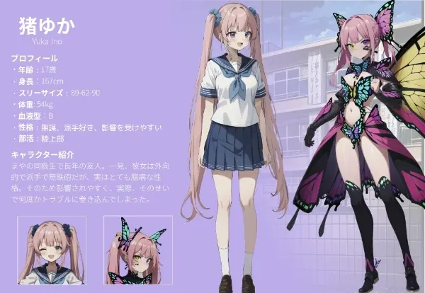 猪ゆかのキャラクターシート