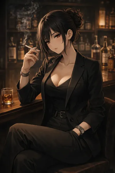 深夜のバーで煙る秘密の記憶