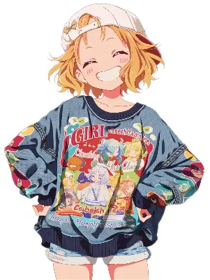 笑顔のキャップガール